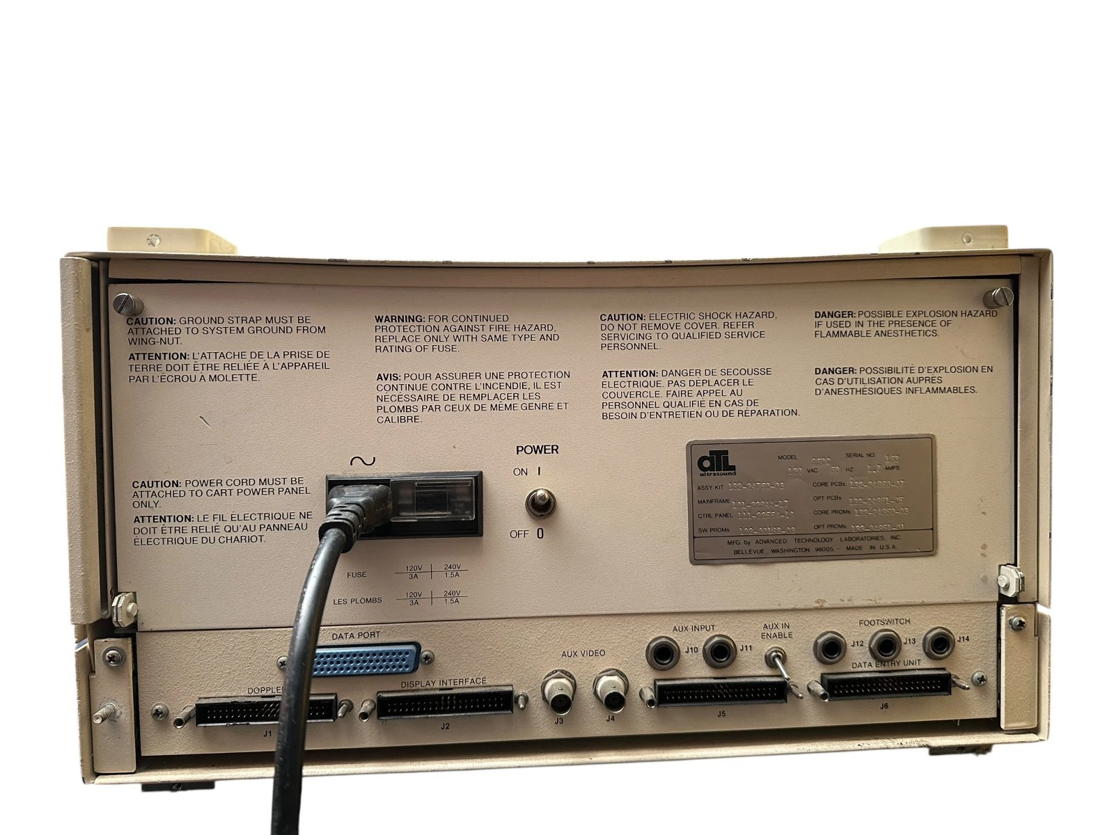 ATL Imager 860C Diagnostic Ultrasound Control Console – Vintage Medical Imaging — photo 5 of 10