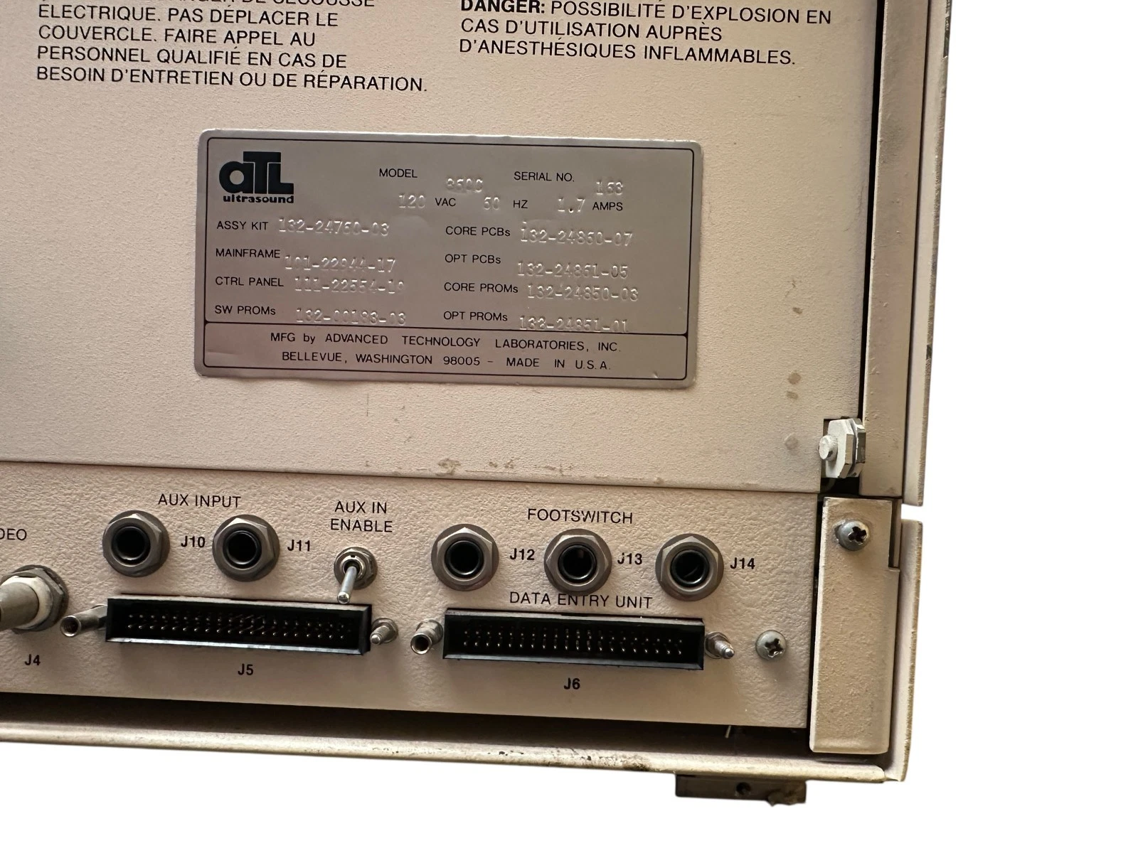 ATL Imager 860C Diagnostic Ultrasound Control Console – Vintage Medical Imaging — photo 6 of 10